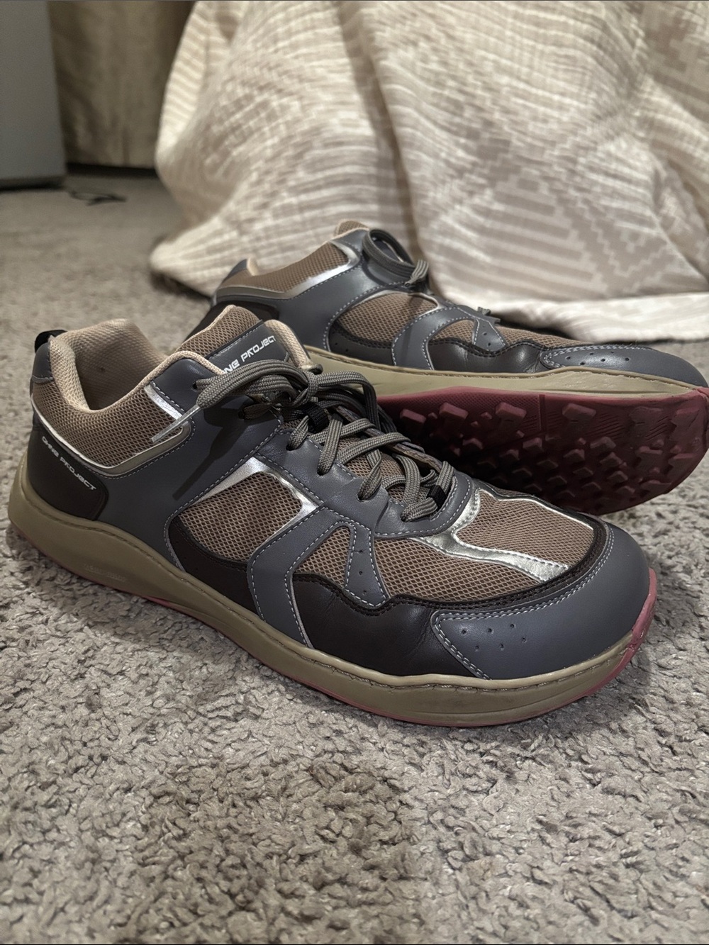 Ohne Project retro run barefoot sneakers muddy gray 44